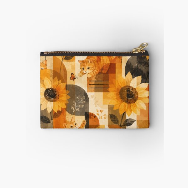 Item preview, Sunflower Gingerboi Geometric Botanical Cat Pattern designed and sold by Mindworx21.