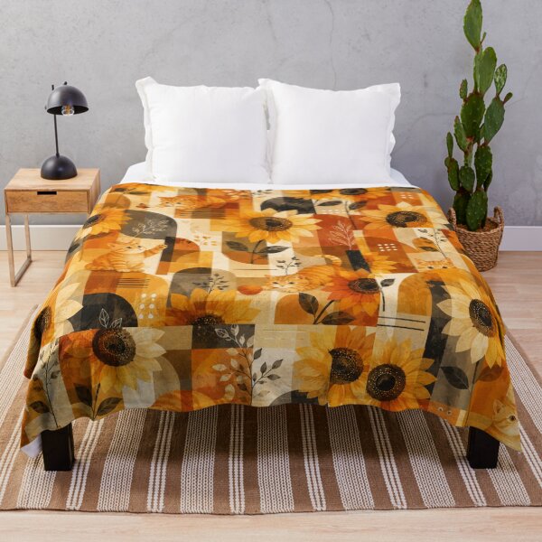 Item preview, Sunflower Gingerboi Geometric Botanical Cat Pattern designed and sold by Mindworx21.
