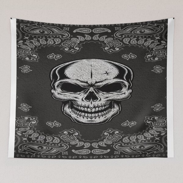 Item preview, Dark Skull Bandana - Skull and Paisley Pattern designed and sold by RAYBIL.