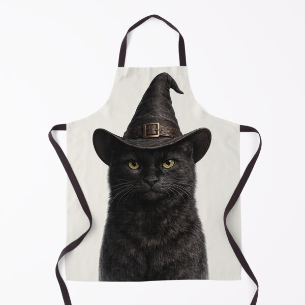 Item preview, Black Cat Wearing Witch Hat Portrait designed and sold by BagFactoryUK.