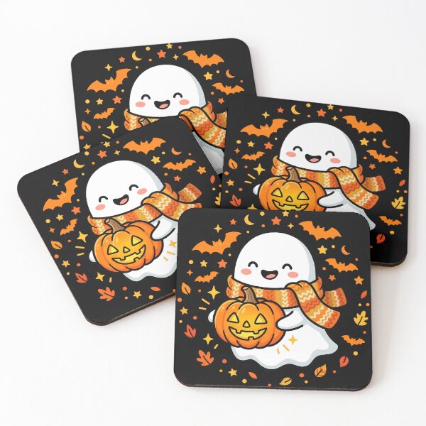 Item preview, Cute Ghost Holding Jack O Lantern Kawaii Halloween Sticker designed and sold by fawzimorsy.