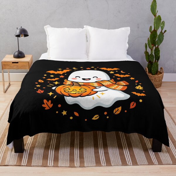 Item preview, Cute Ghost Holding Jack O Lantern Kawaii Halloween Sticker designed and sold by fawzimorsy.