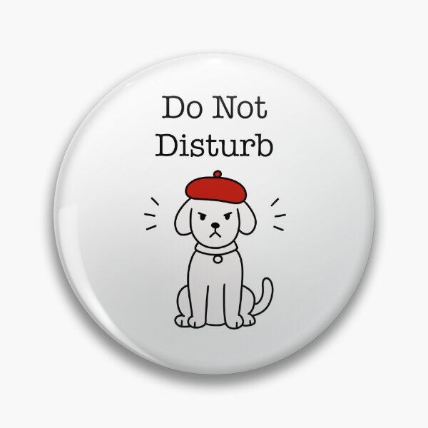 Item preview, Do Not Disturb Grumpy Dog | Funny Introvert Puppy with Red Beret designed and sold by pinkstickstore.