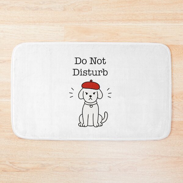 Item preview, Do Not Disturb Grumpy Dog | Funny Introvert Puppy with Red Beret designed and sold by pinkstickstore.