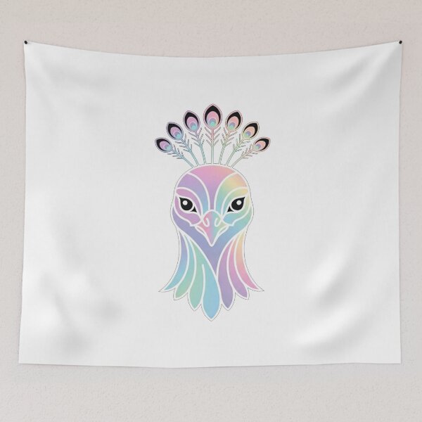 Item preview, Iridescent Peacock Portrait designed and sold by Owcomm.