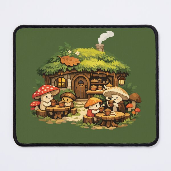 Item preview, Cozy Mushroom Cottage Café Cute Forest Friends designed and sold by SimplePoDesign.