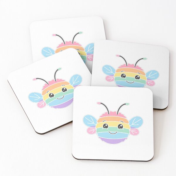 Item preview, Cute Pastel Rainbow Bee Kawaii Character designed and sold by Owcomm.