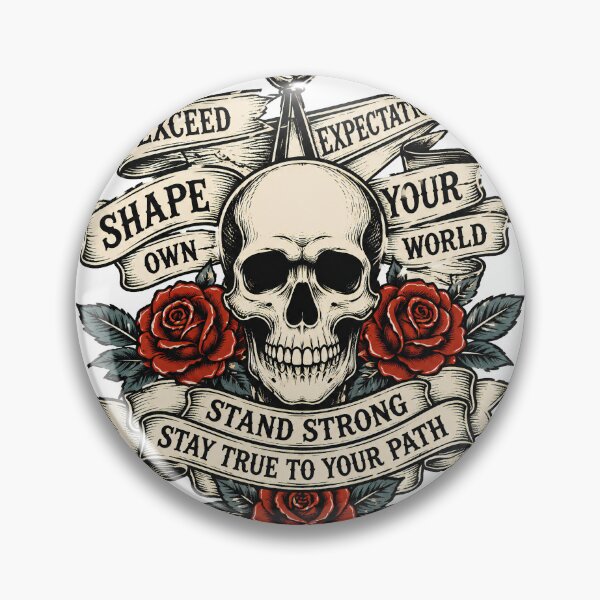 Item preview, skull badge designed and sold by aliraweb.