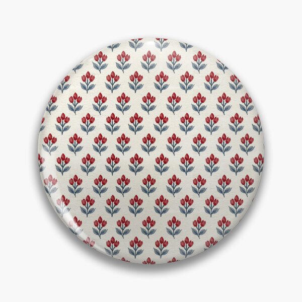 Item preview, Vintage Cottage Red Small Floral  designed and sold by LouieVanille.