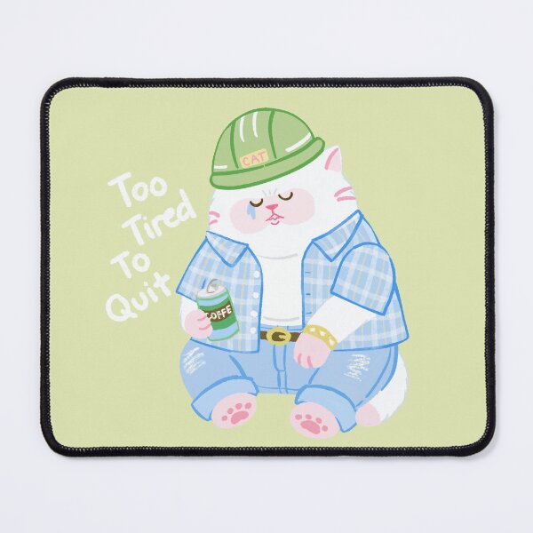 Item preview, Tired Hard Hat Kitty designed and sold by Geta Gato.