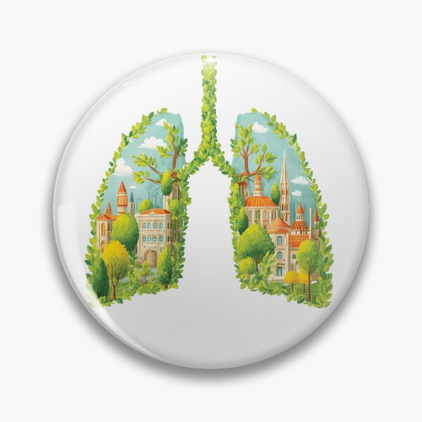 Item preview, Eco City Lungs Vintage Botanical Anatomy Architecture Nature Tree Streetwear Graphic designed and sold by DesignArtist.ia.