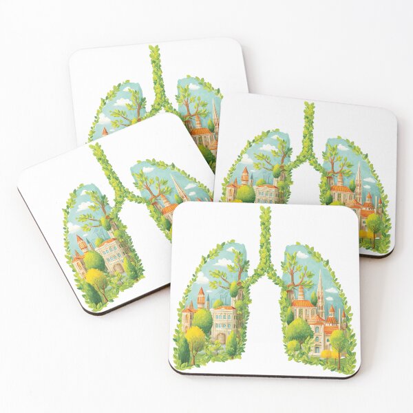 Item preview, Eco City Lungs Vintage Botanical Anatomy Architecture Nature Tree Streetwear Graphic designed and sold by DesignArtist.ia.