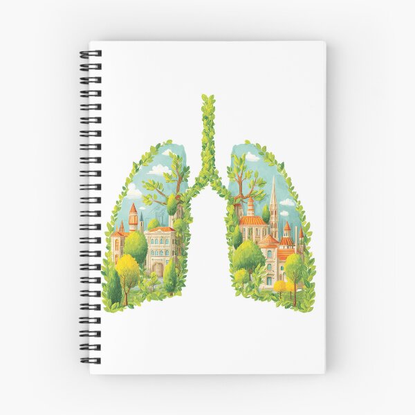 Item preview, Eco City Lungs Vintage Botanical Anatomy Architecture Nature Tree Streetwear Graphic designed and sold by DesignArtist.ia.