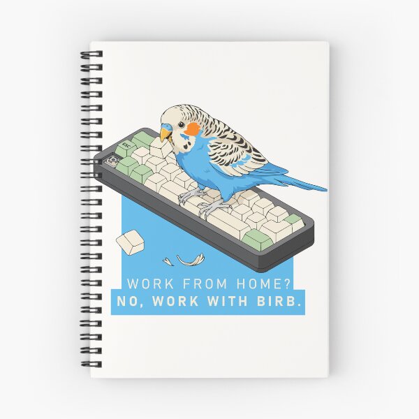 Item preview, Funny Budgie Work From Home Keyboard Meme Gift designed and sold by Paw-Soul.