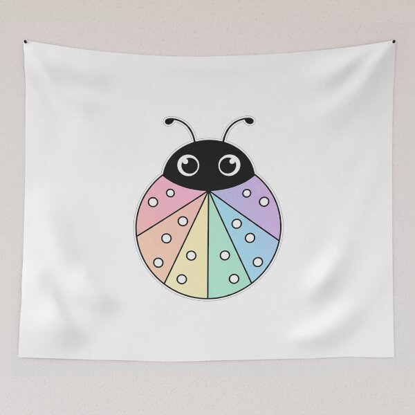 Item preview, Cute Pastel Rainbow Ladybug Kawaii Illustration designed and sold by Owcomm.