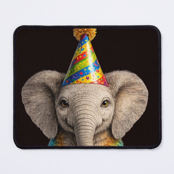 Item preview, Happy Baby Elephant Birthday Party Portrait designed and sold by BagFactoryUK.