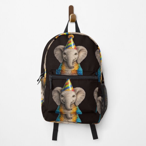 Item preview, Happy Baby Elephant Birthday Party Portrait designed and sold by BagFactoryUK.