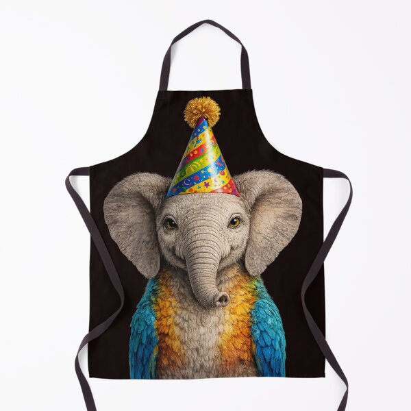 Item preview, Happy Baby Elephant Birthday Party Portrait designed and sold by BagFactoryUK.