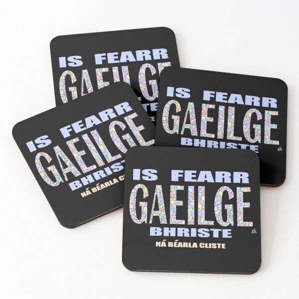 Item preview, Broken Irish Is Better Than Clever English: IS FEARR GAEILGE BHRISTE NÁ BÉARLA CLISTE Pastel Rainbow designed and sold by BrokenIrish.