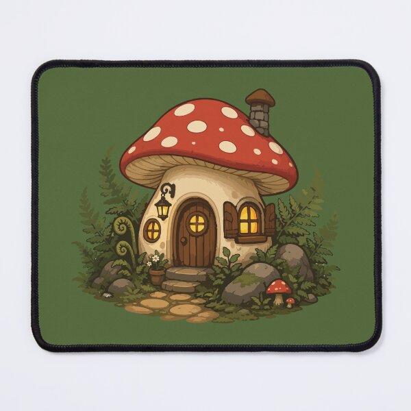 Item preview, Cozy Mushroom House Cottagecore Fantasy Forest designed and sold by SimplePoDesign.