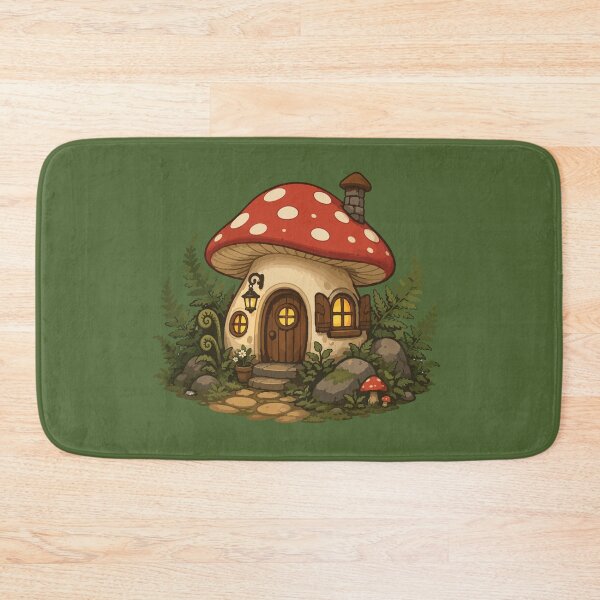 Item preview, Cozy Mushroom House Cottagecore Fantasy Forest designed and sold by SimplePoDesign.