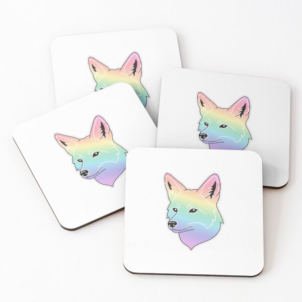 Item preview, Colorful Pastel Rainbow Fox Portrait designed and sold by Owcomm.