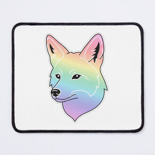 Item preview, Colorful Pastel Rainbow Fox Portrait designed and sold by Owcomm.