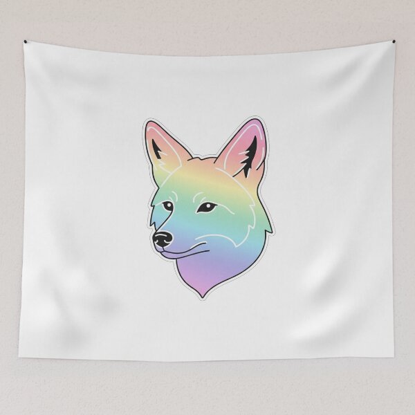Item preview, Colorful Pastel Rainbow Fox Portrait designed and sold by Owcomm.