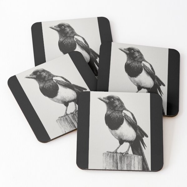 Item preview, A Magpie perched on an old fence, Birds in Motion designed and sold by CDC40.
