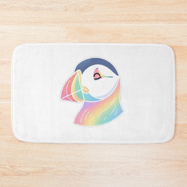 Item preview, Colorful Rainbow Puffin Bird Minimalist Portrait designed and sold by Owcomm.
