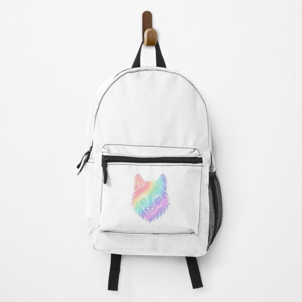Item preview, Rainbow Wolf Minimalist Line Art Portrait designed and sold by Owcomm.