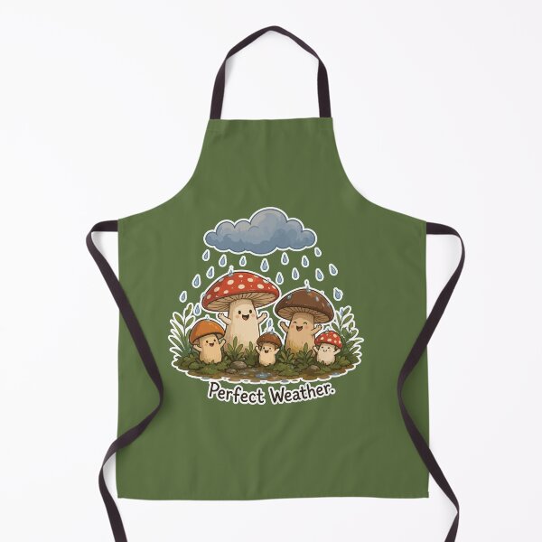 Item preview, Perfect Weather Cute Happy Mushrooms Rain Lover designed and sold by SimplePoDesign.