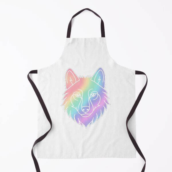 Item preview, Rainbow Wolf Minimalist Line Art Portrait designed and sold by Owcomm.