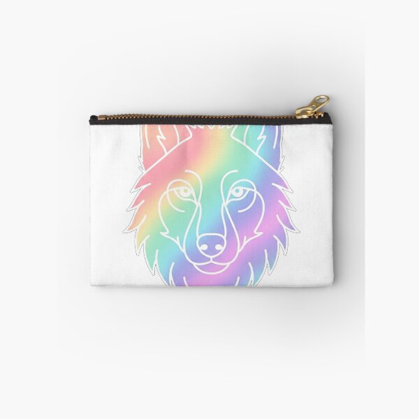 Item preview, Rainbow Wolf Minimalist Line Art Portrait designed and sold by Owcomm.