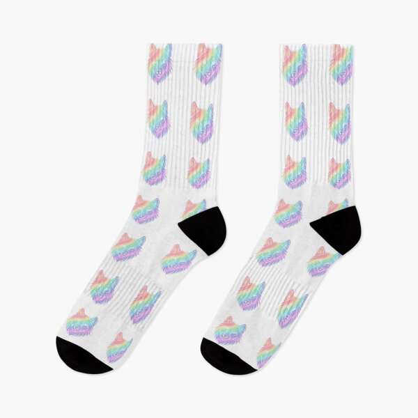 Item preview, Rainbow Wolf Minimalist Line Art Portrait designed and sold by Owcomm.