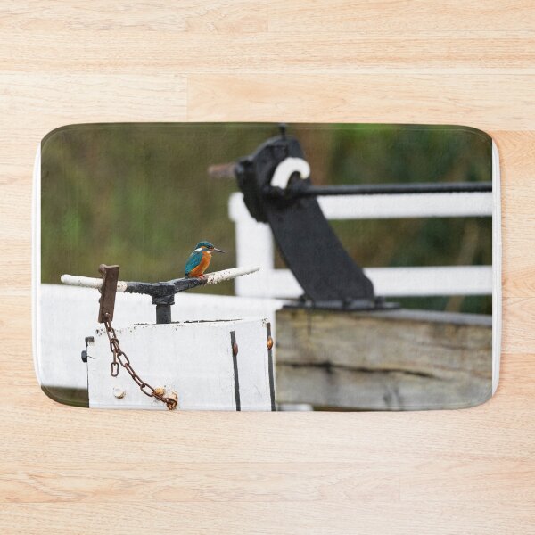 Item preview, Kingfisher (Alcedo atthis) sitting on a lock gate handle designed and sold by Stephen Jarman.