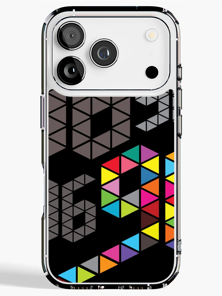 Thumbnail 1 of 5, iPhone Case, Geometric Triangle Pattern Composition designed and sold by PowerAntShop.
