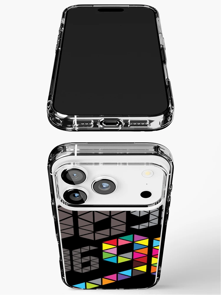 Thumbnail 3 of 5, iPhone Case, Geometric Triangle Pattern Composition designed and sold by PowerAntShop.