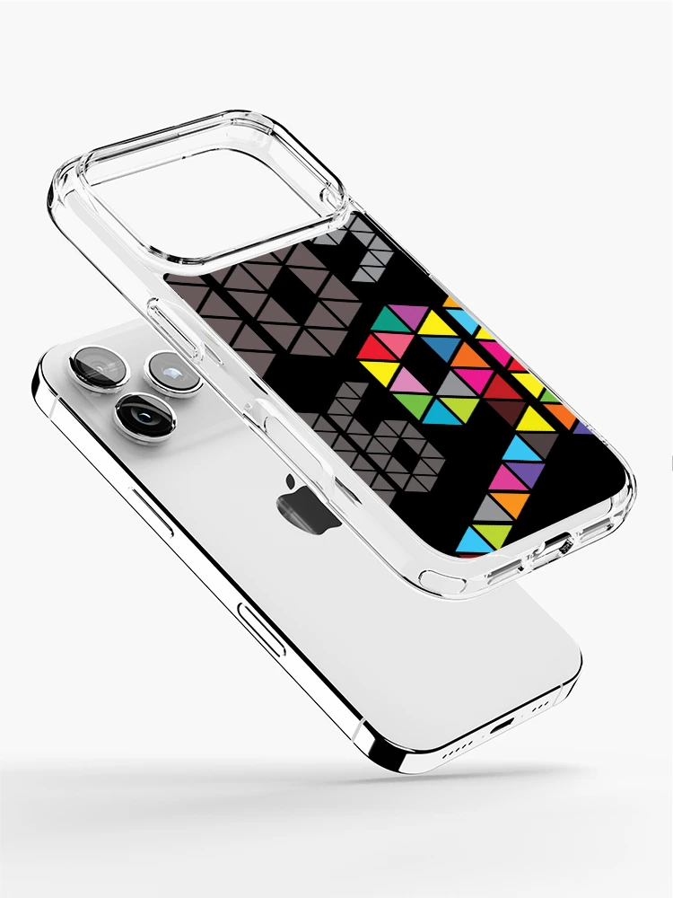 Thumbnail 2 of 5, iPhone Case, Geometric Triangle Pattern Composition designed and sold by PowerAntShop.