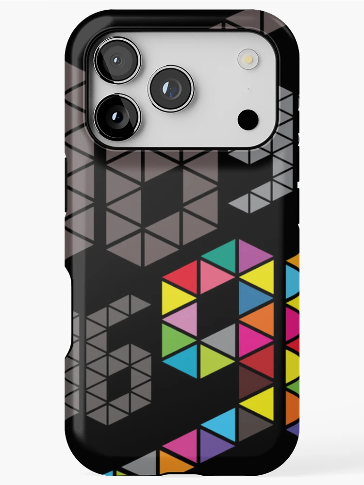 Thumbnail 1 of 4, iPhone Case, Geometric Triangle Pattern Composition designed and sold by PowerAntShop.