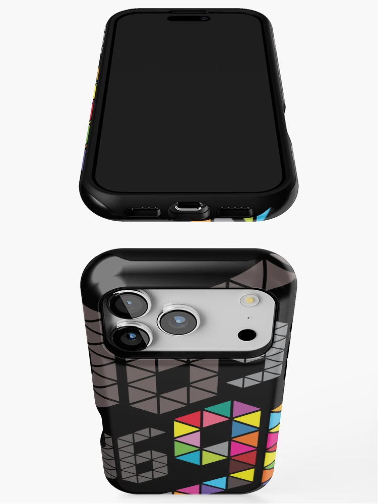 Thumbnail 3 of 4, iPhone Case, Geometric Triangle Pattern Composition designed and sold by PowerAntShop.