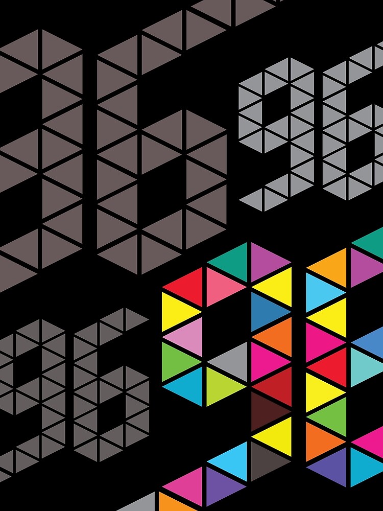 Thumbnail 3 of 3, Scarf, Geometric Triangle Pattern Composition designed and sold by PowerAntShop.