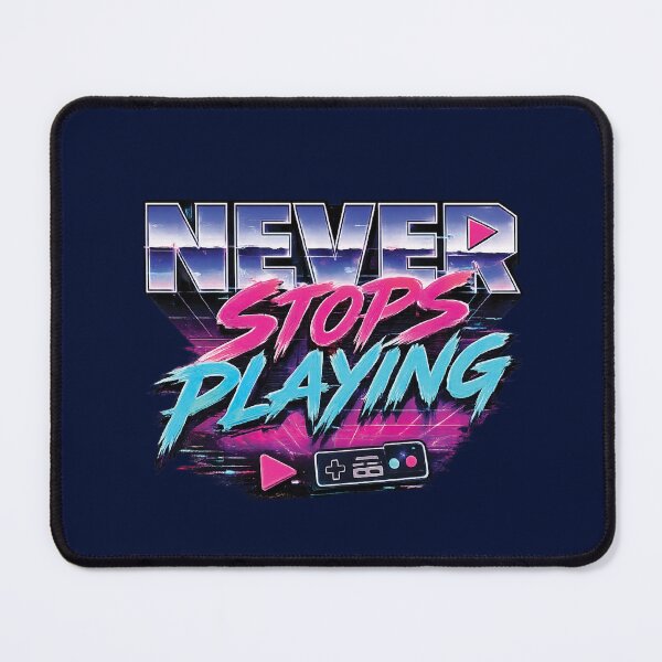 Item preview, Never Stops Playing Synthwave Retro Gaming Aesthetic designed and sold by WERSY.