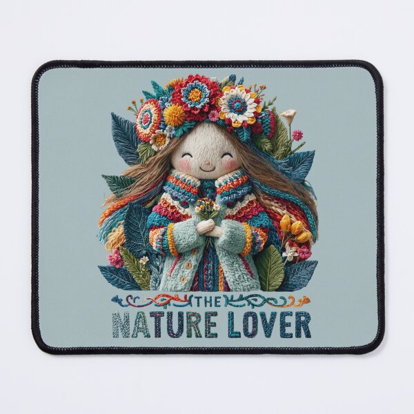 Item preview, Nature Lover Floral Doll Embroidery Design designed and sold by MegaNovaArt.