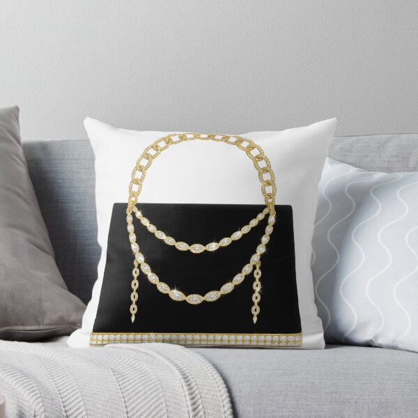 Item preview, Luxurious Black Velvet Diamond and Gold Chain Handbag designed and sold by Trans4med.