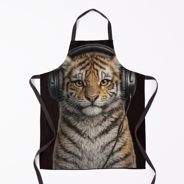 Item preview, Baby Tiger Wearing Headphones Portrait designed and sold by BagFactoryUK.