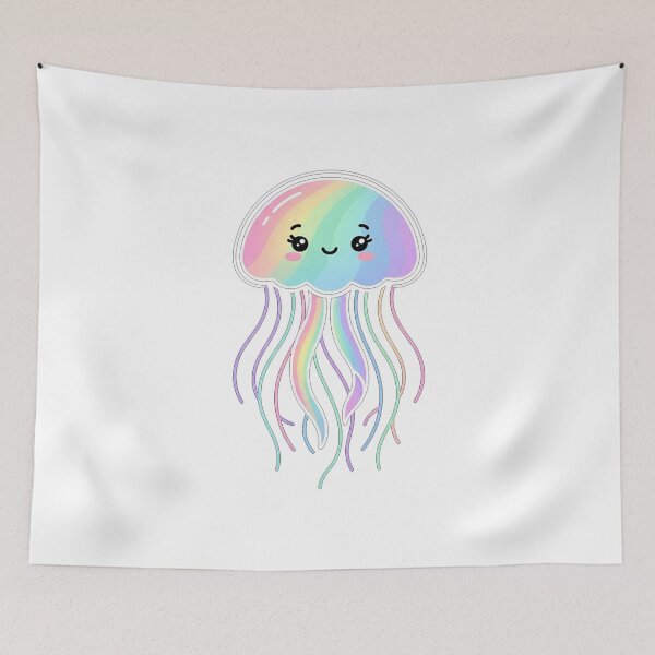 Item preview, Cute Pastel Rainbow Kawaii Jellyfish designed and sold by Owcomm.