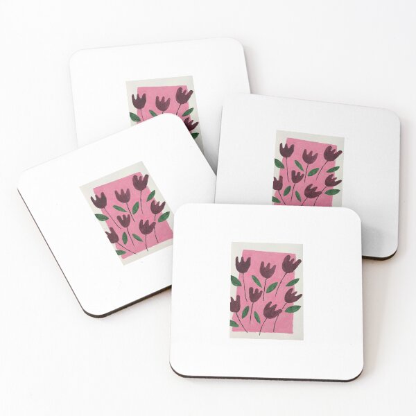 Item preview, Dark Tulips on Pink Background designed and sold by Maitanetxe.