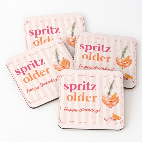 Artikelvorschau, Kopie von Kopie von HAPPY BIRTHDAY TAPESTRY JUST A SPRITZ OLDER entworfen und verkauft von taylorvinyls.