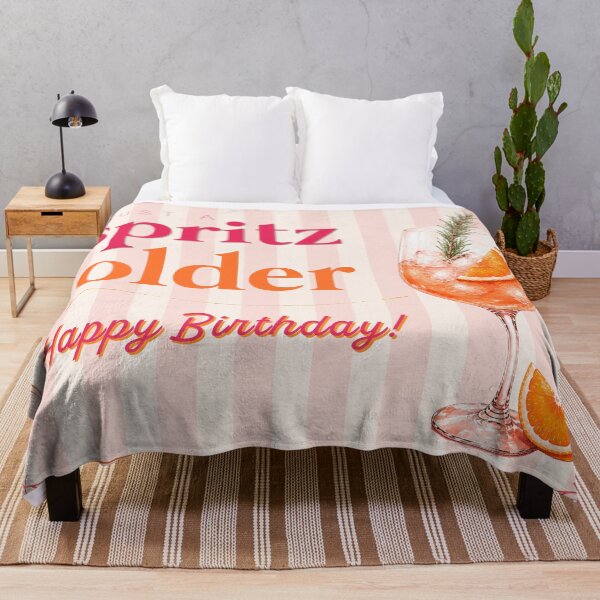 Artikelvorschau, Kopie von Kopie von HAPPY BIRTHDAY TAPESTRY JUST A SPRITZ OLDER entworfen und verkauft von taylorvinyls.
